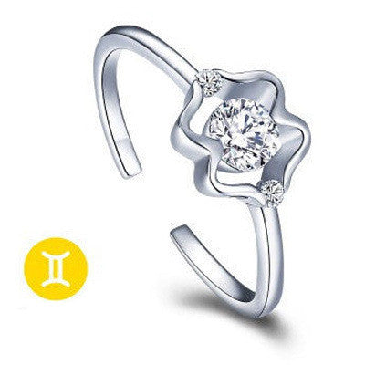 Aries Taurus Gemini Cancer Virgo Libra Scorpius Sagittarius Capricorn CZ  Adjustable Rings