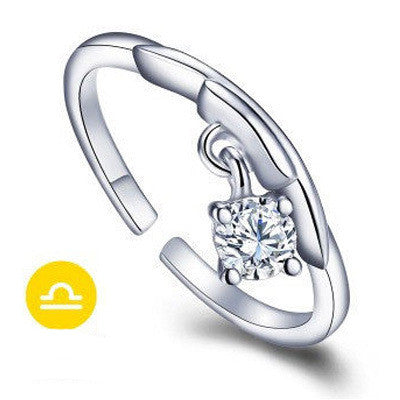 Aries Taurus Gemini Cancer Virgo Libra Scorpius Sagittarius Capricorn CZ  Adjustable Rings