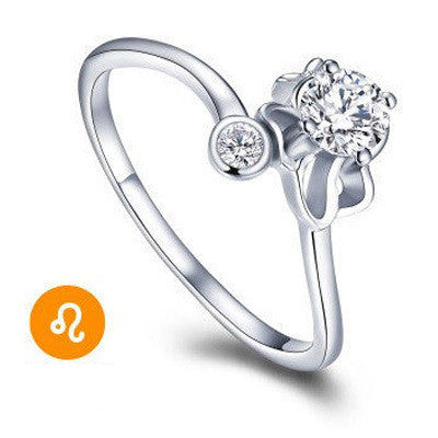 Aries Taurus Gemini Cancer Virgo Libra Scorpius Sagittarius Capricorn CZ  Adjustable Rings