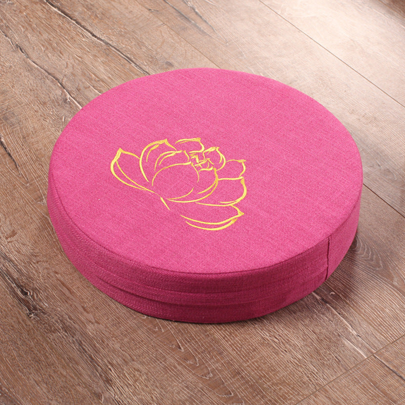 Embroidered Lotus Meditation Cushion