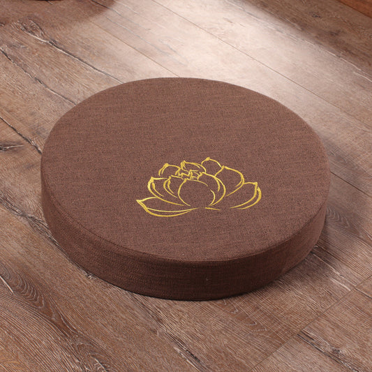 Embroidered Lotus Meditation Cushion