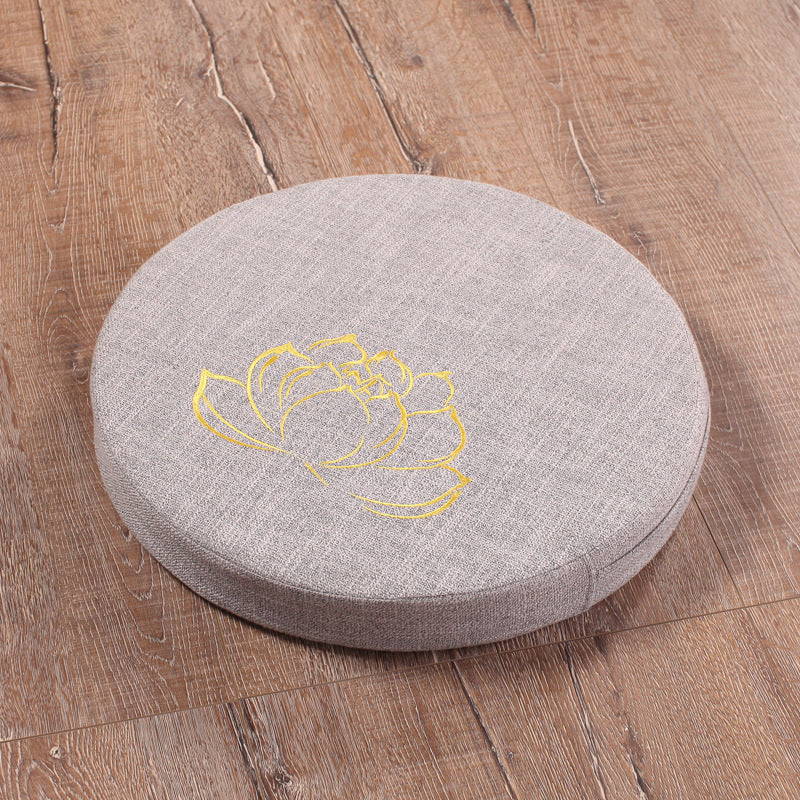 Embroidered Lotus Meditation Cushion