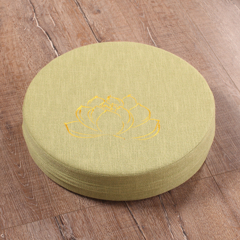 Embroidered Lotus Meditation Cushion