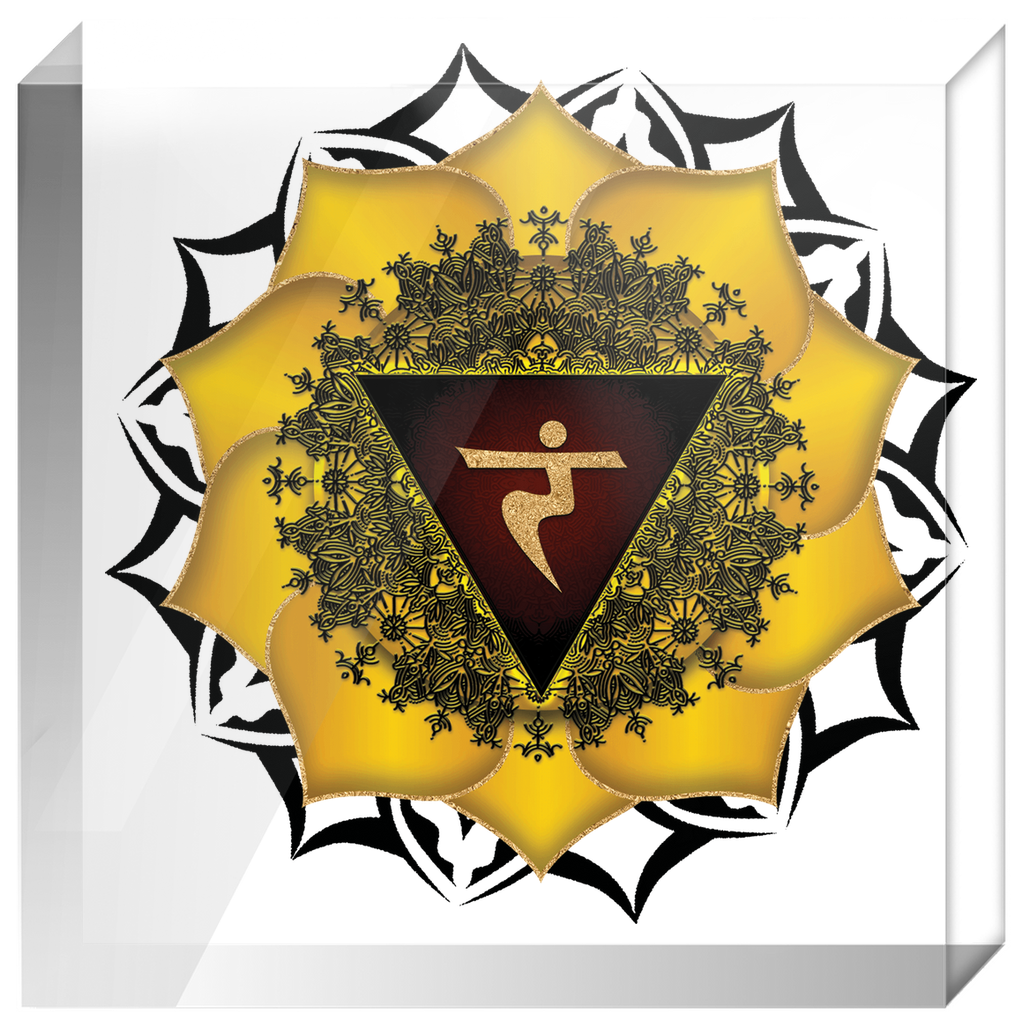 Solar Plexus Chakra Acrylic Block