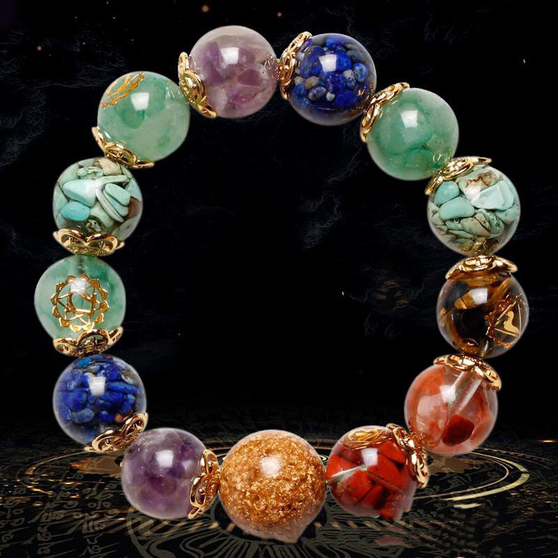 Seven Chakra Crystal Bracelet