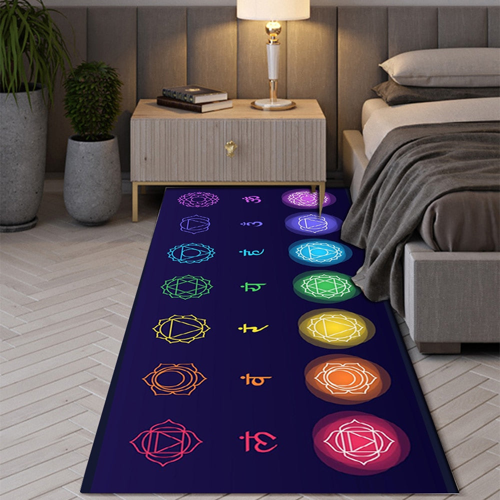 Bohemian Seven Chakras Anti-slip Rugs