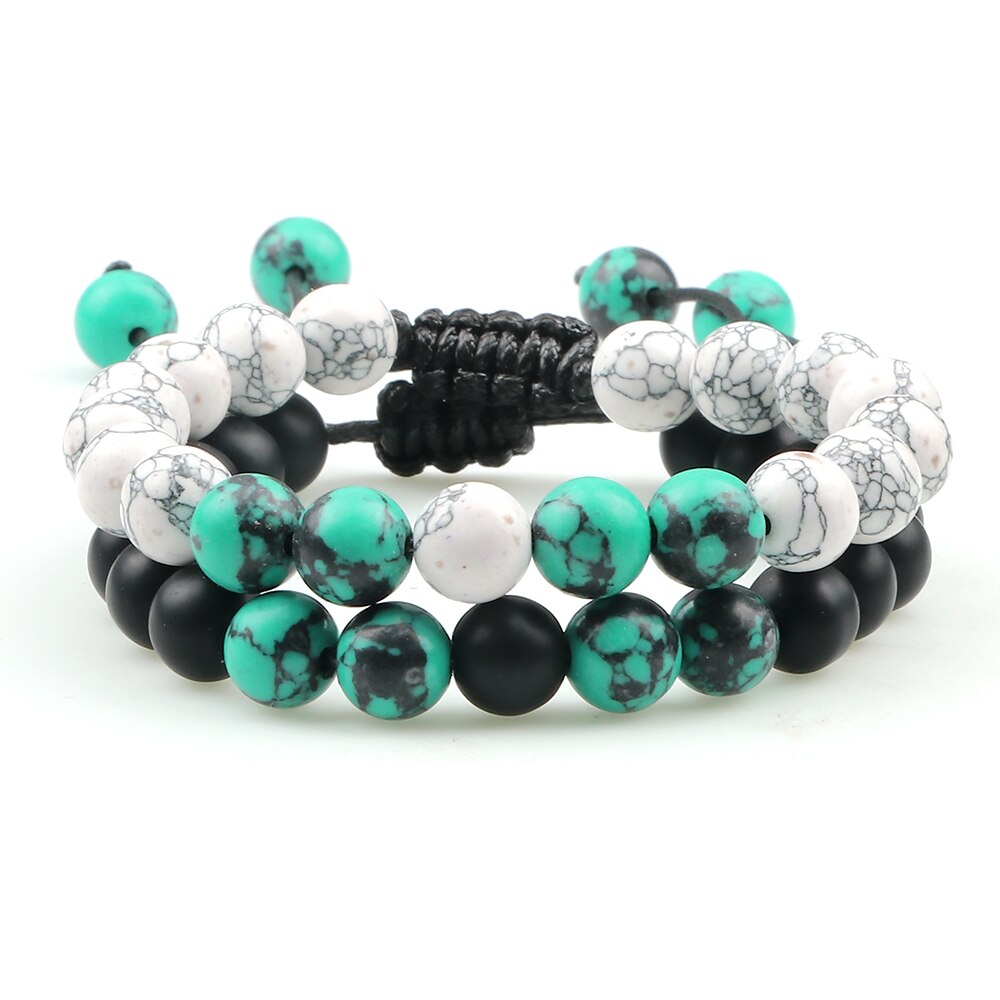 2 Piece Crystal Beaded Bracelets