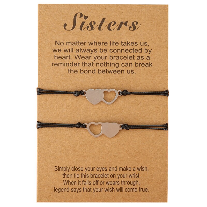 Adjustable Best Friends Couple Bracelets