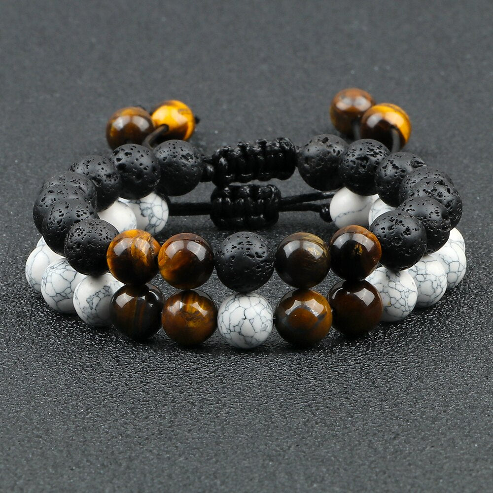 2 Piece Crystal Beaded Bracelets