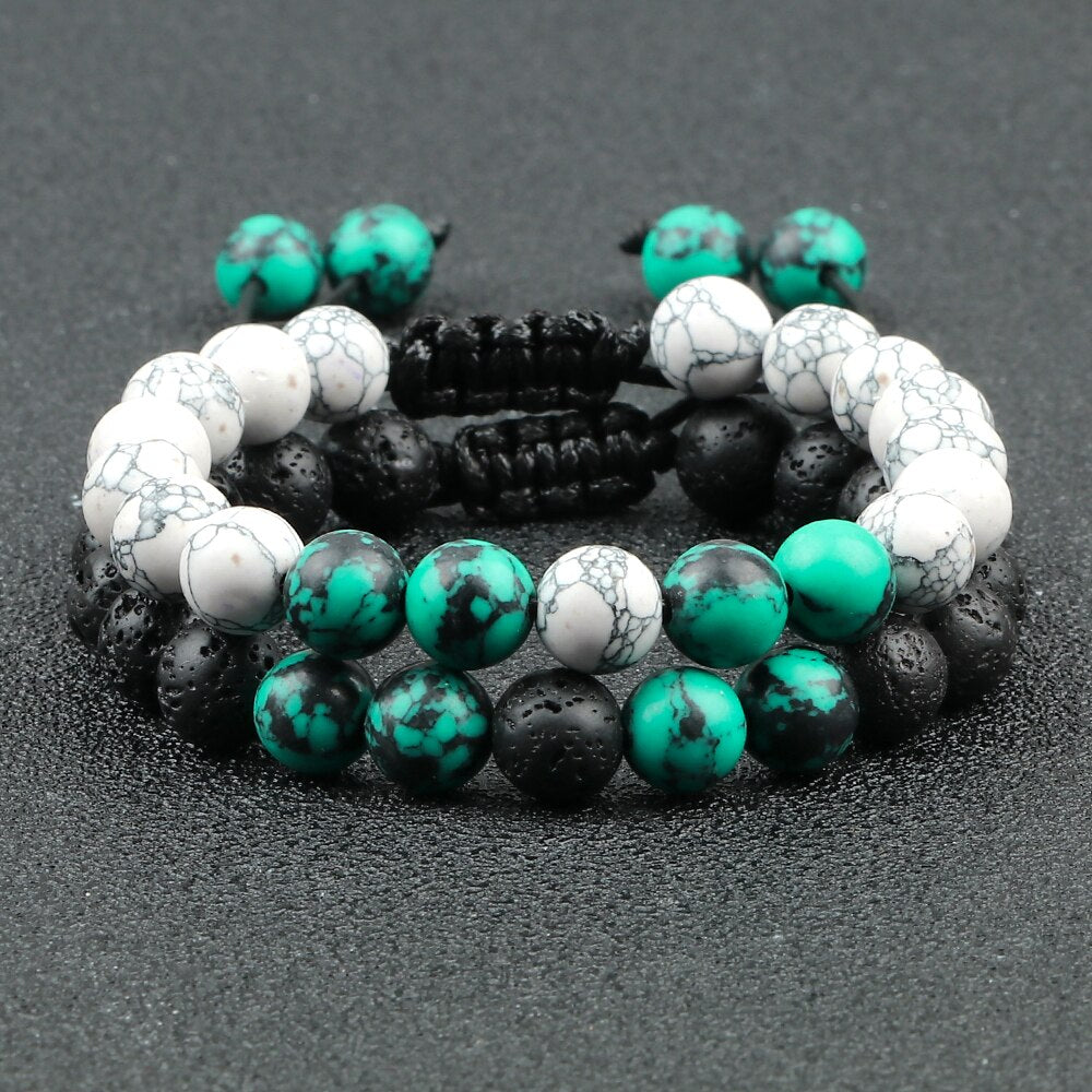 2 Piece Crystal Beaded Bracelets