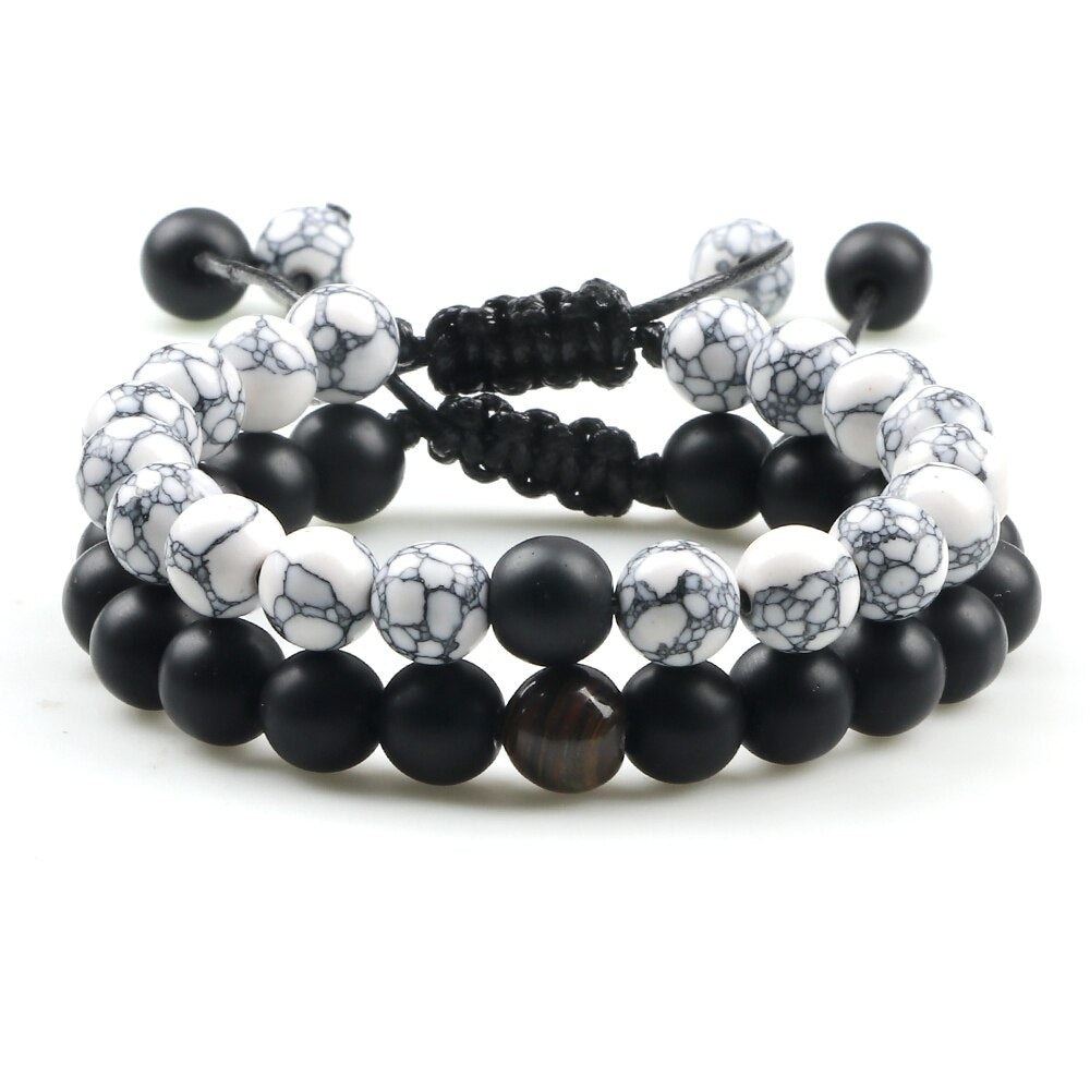 2 Piece Crystal Beaded Bracelets