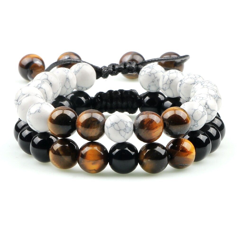 2 Piece Crystal Beaded Bracelets