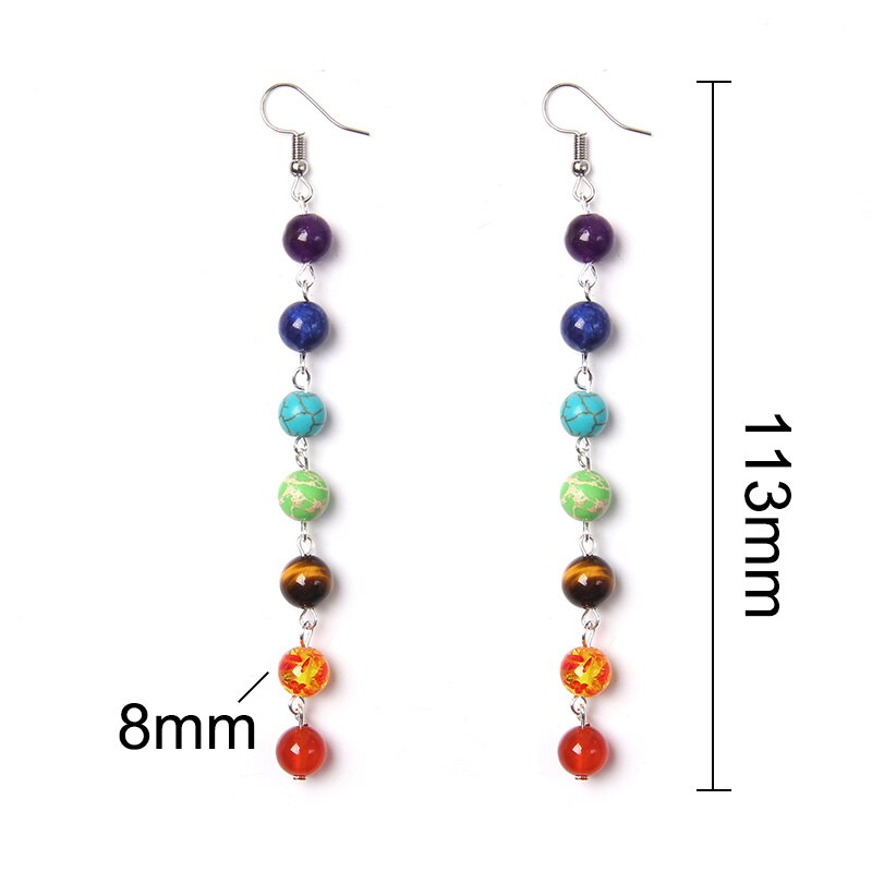 Chakra Beaded Drop Earrings