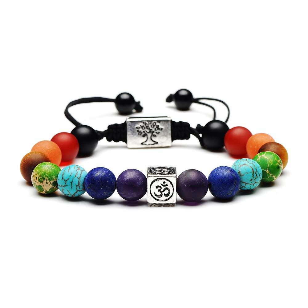 Black Lava 7 Chakra Healing Bracelet