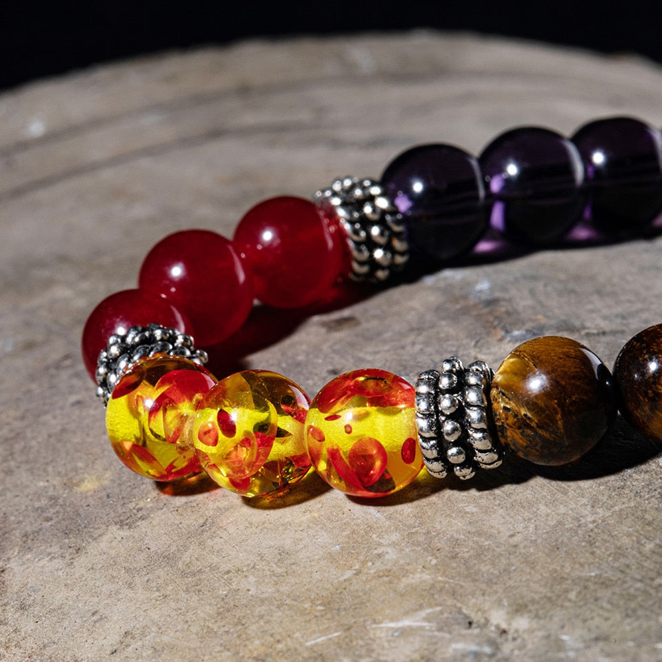 7 Chakra Crystal Beaded Bracelet