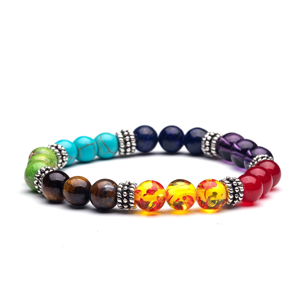 7 Chakra Crystal Beaded Bracelet