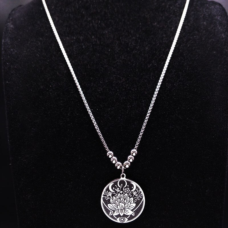 Stainless Steel Spiritual Pendant Necklace