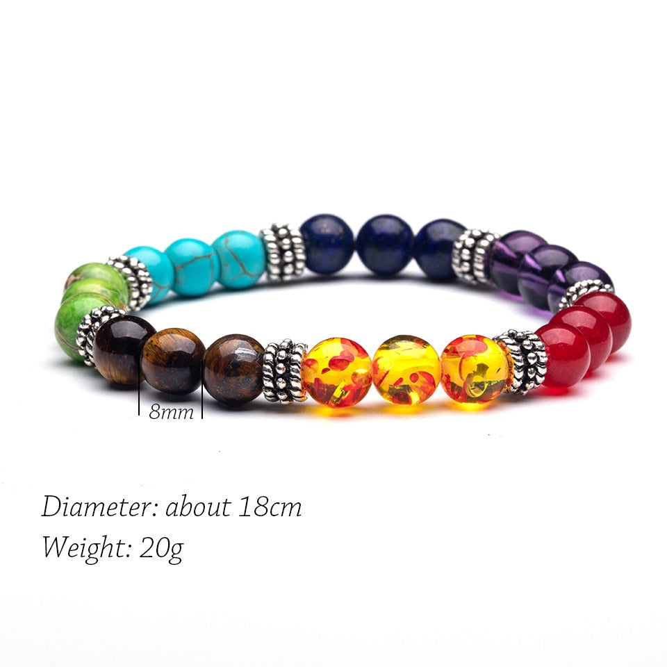 7 Chakra Crystal Beaded Bracelet