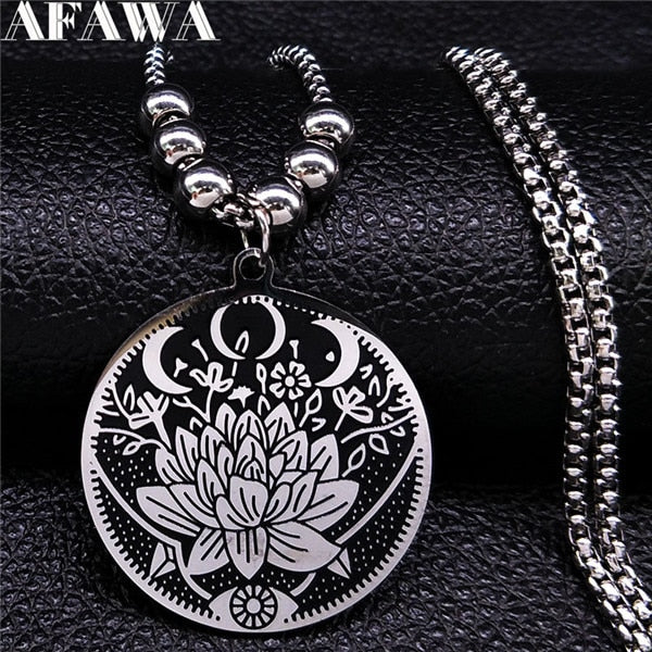 Stainless Steel Spiritual Pendant Necklace