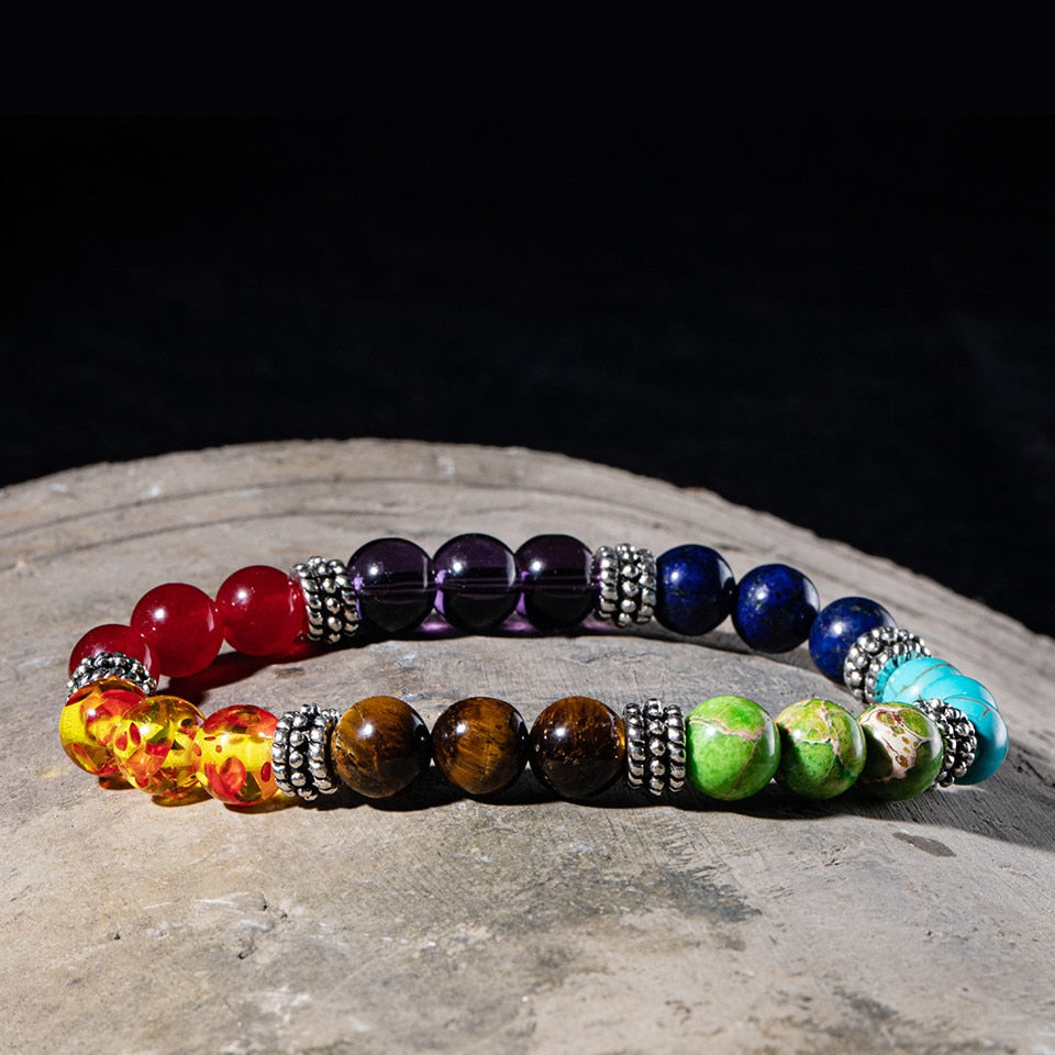 7 Chakra Crystal Beaded Bracelet