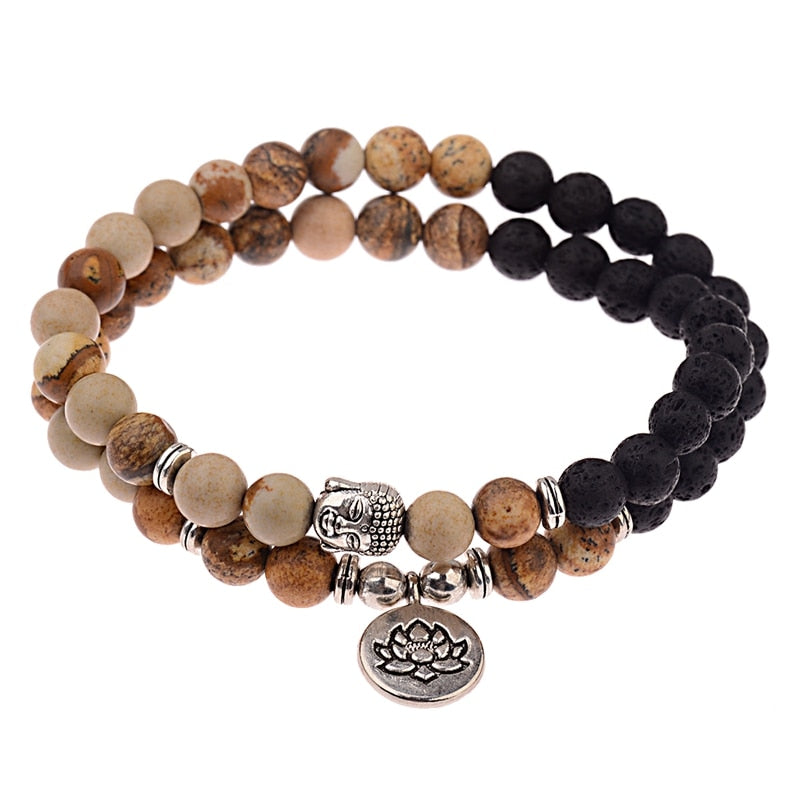 Buddha Bead Natural Stone Bracelet