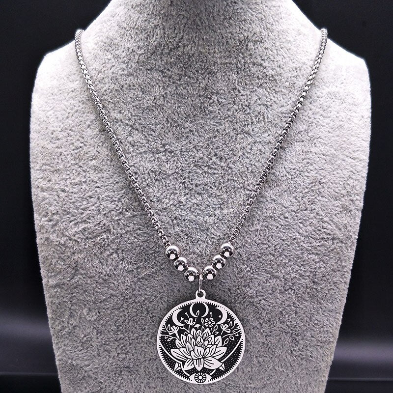 Stainless Steel Spiritual Pendant Necklace