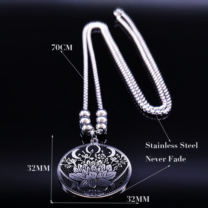 Stainless Steel Spiritual Pendant Necklace