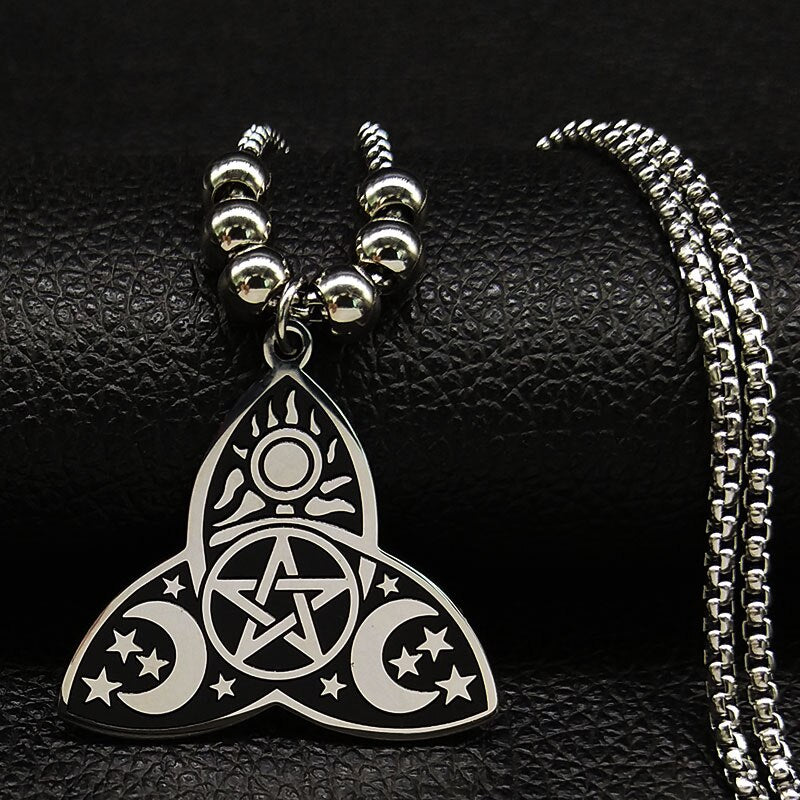 Stainless Steel Spiritual Pendant Necklace