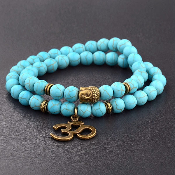 Buddha Bead Natural Stone Bracelet