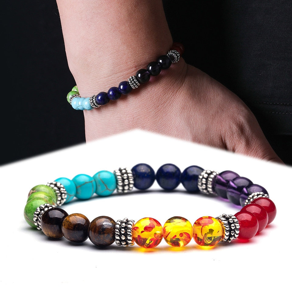 7 Chakra Crystal Beaded Bracelet