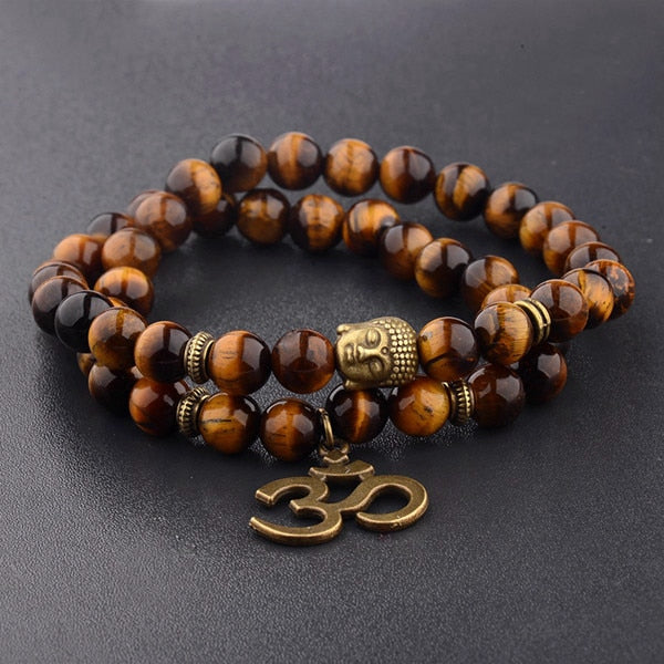 Buddha Bead Natural Stone Bracelet