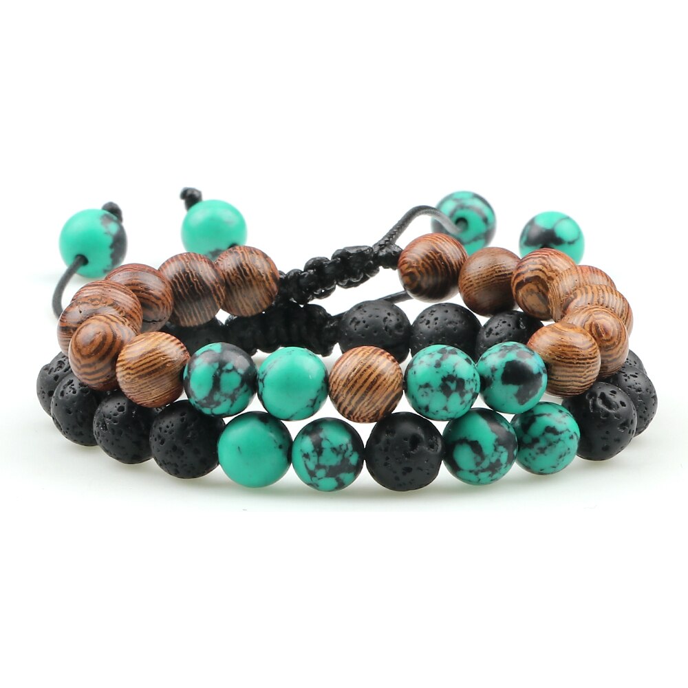 2 Piece Crystal Beaded Bracelets