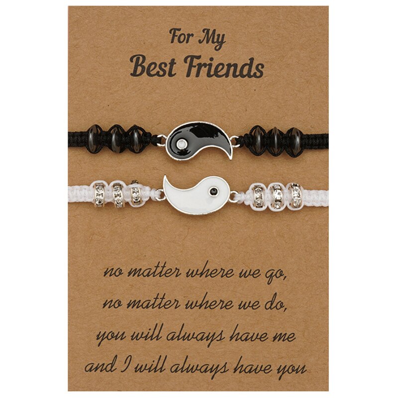 Adjustable Best Friends Couple Bracelets