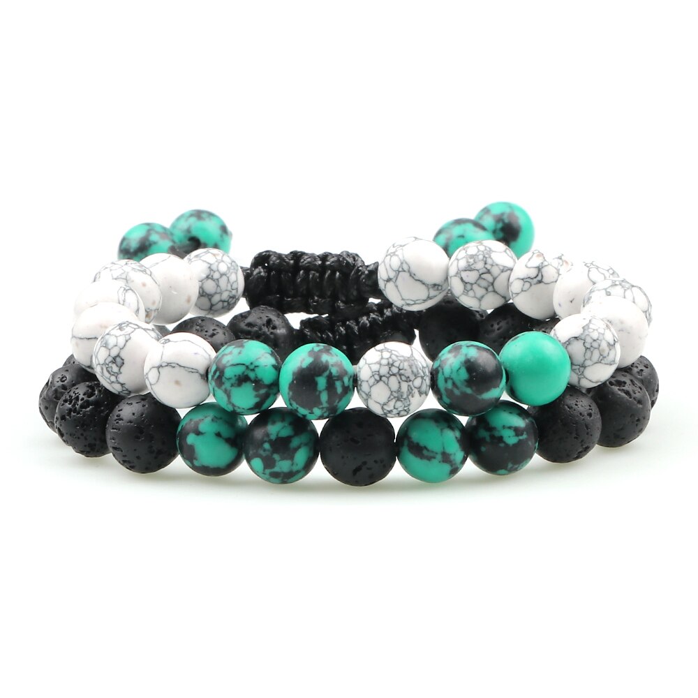 2 Piece Crystal Beaded Bracelets