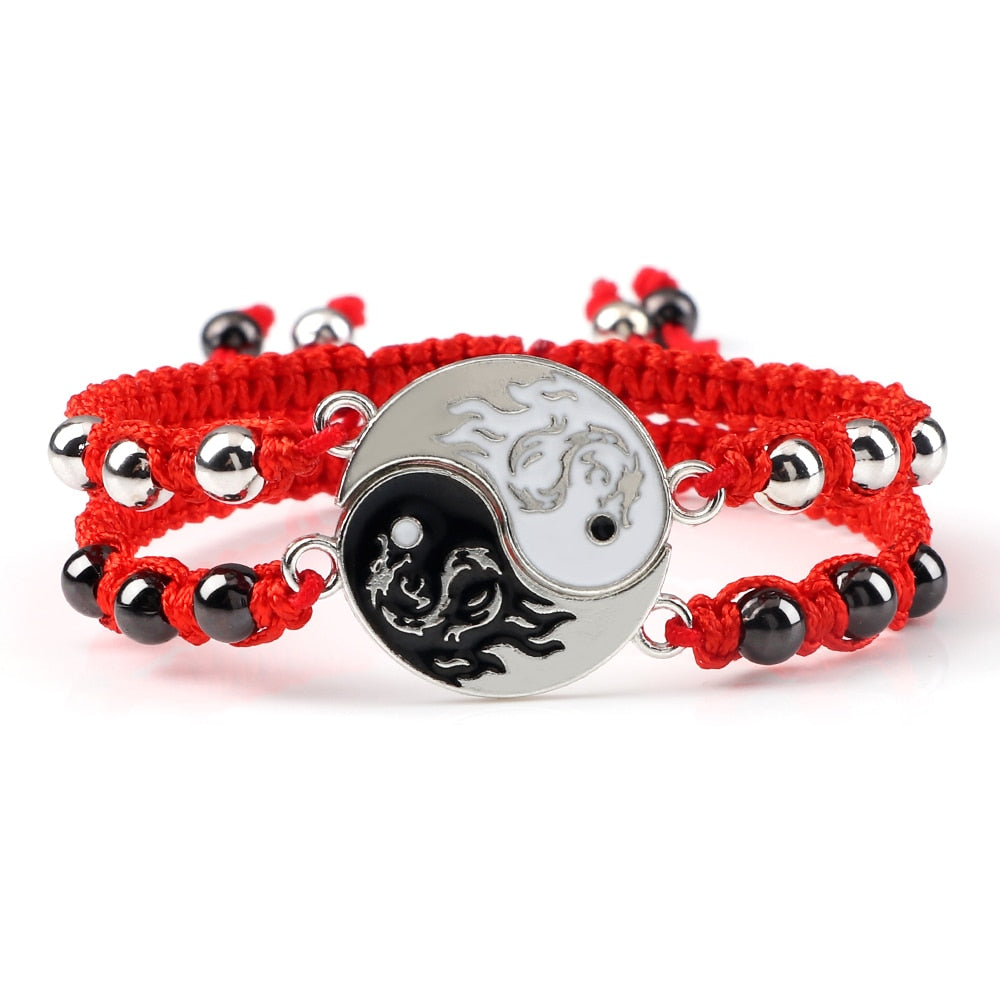 Yin Yang Dragon Couples Bracelets