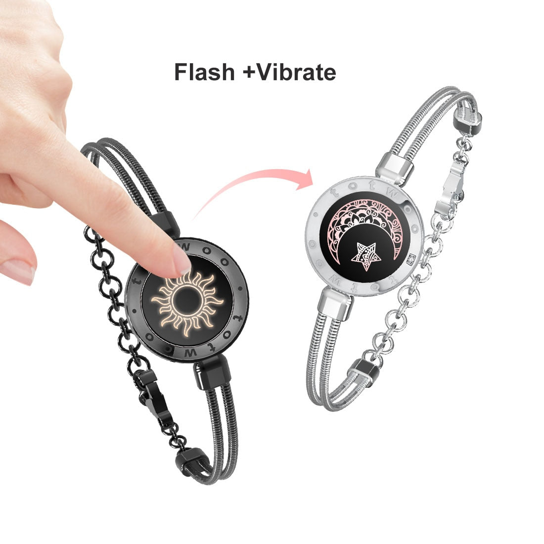 Long Distance Light up Touch Bracelets for Couples