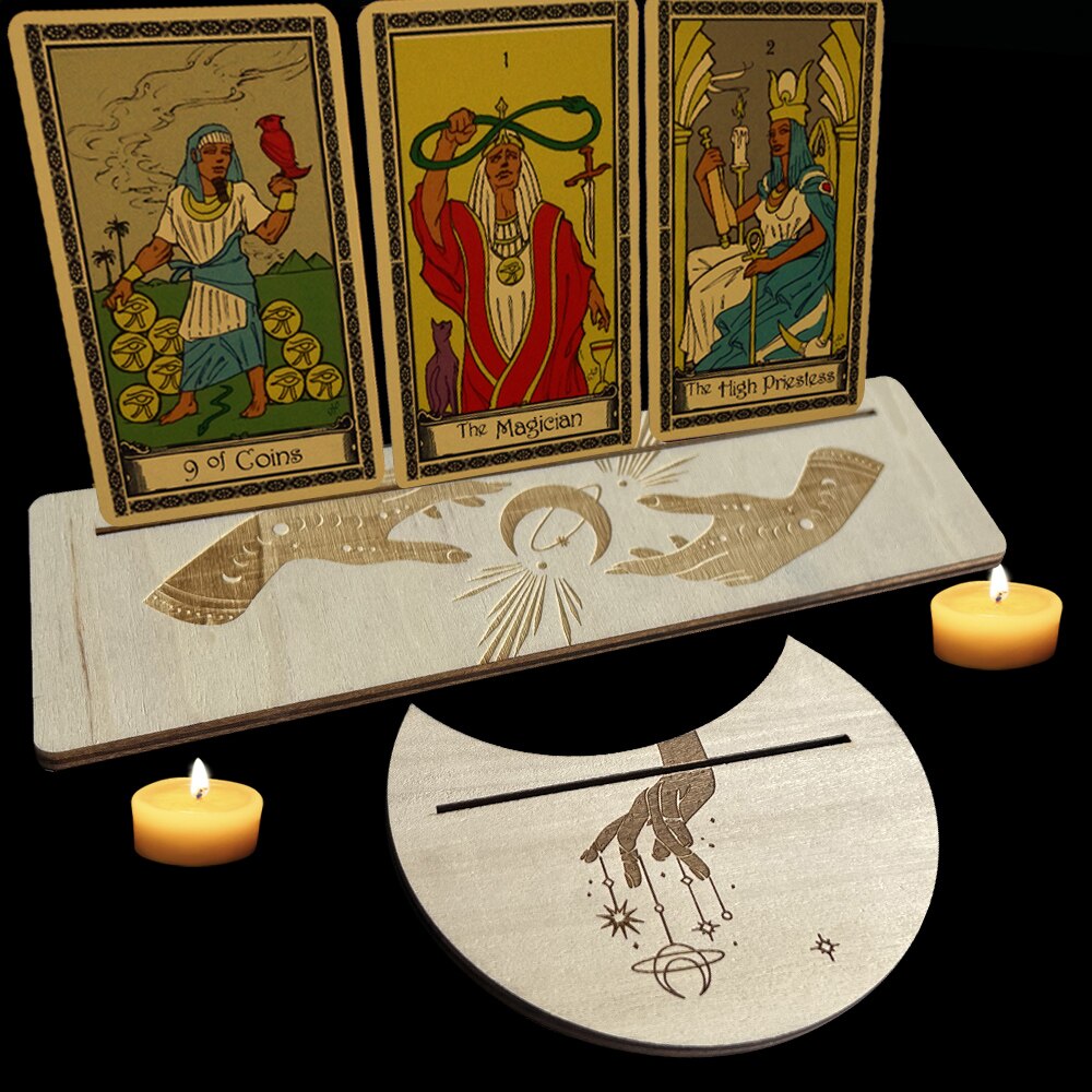 Wooden Tarot Card Base Altar Display