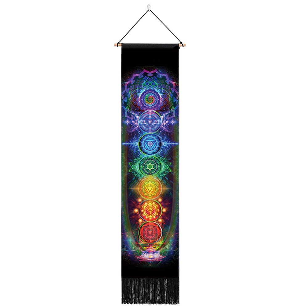 Seven Chakra Tapestry Vertical Wall Hanging