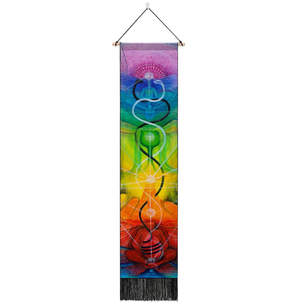 Seven Chakra Tapestry Vertical Wall Hanging