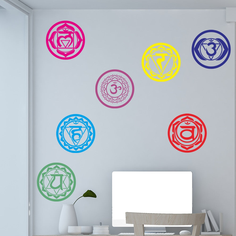 Chakras Vinyl Stickers Set