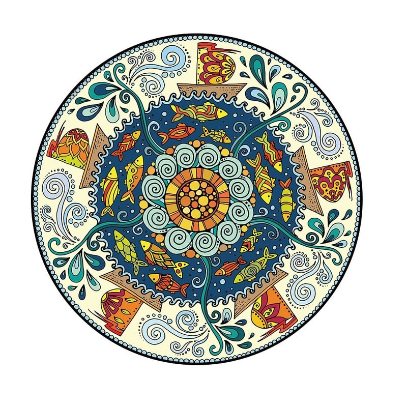 Bohemia Mandala Round Area Rug