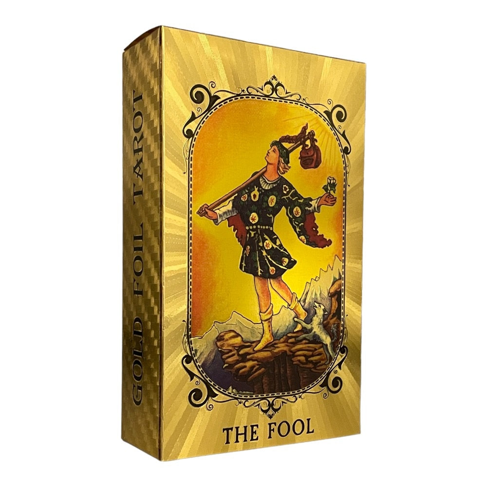 Gold Tarot Divination Cards with Guidebook