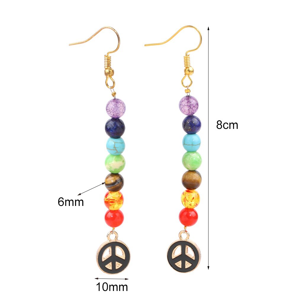 Chakra Beaded Drop Earrings