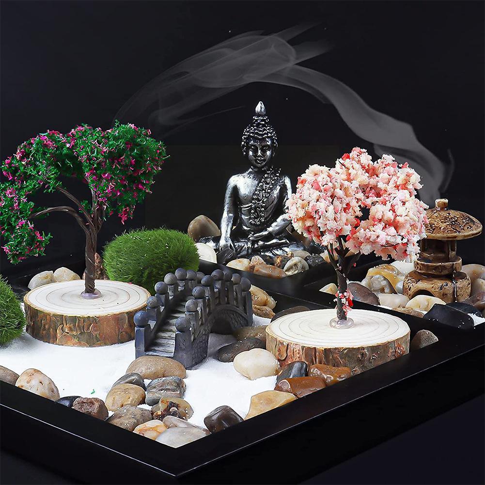 Feng Shui Zen Garden with White Sand