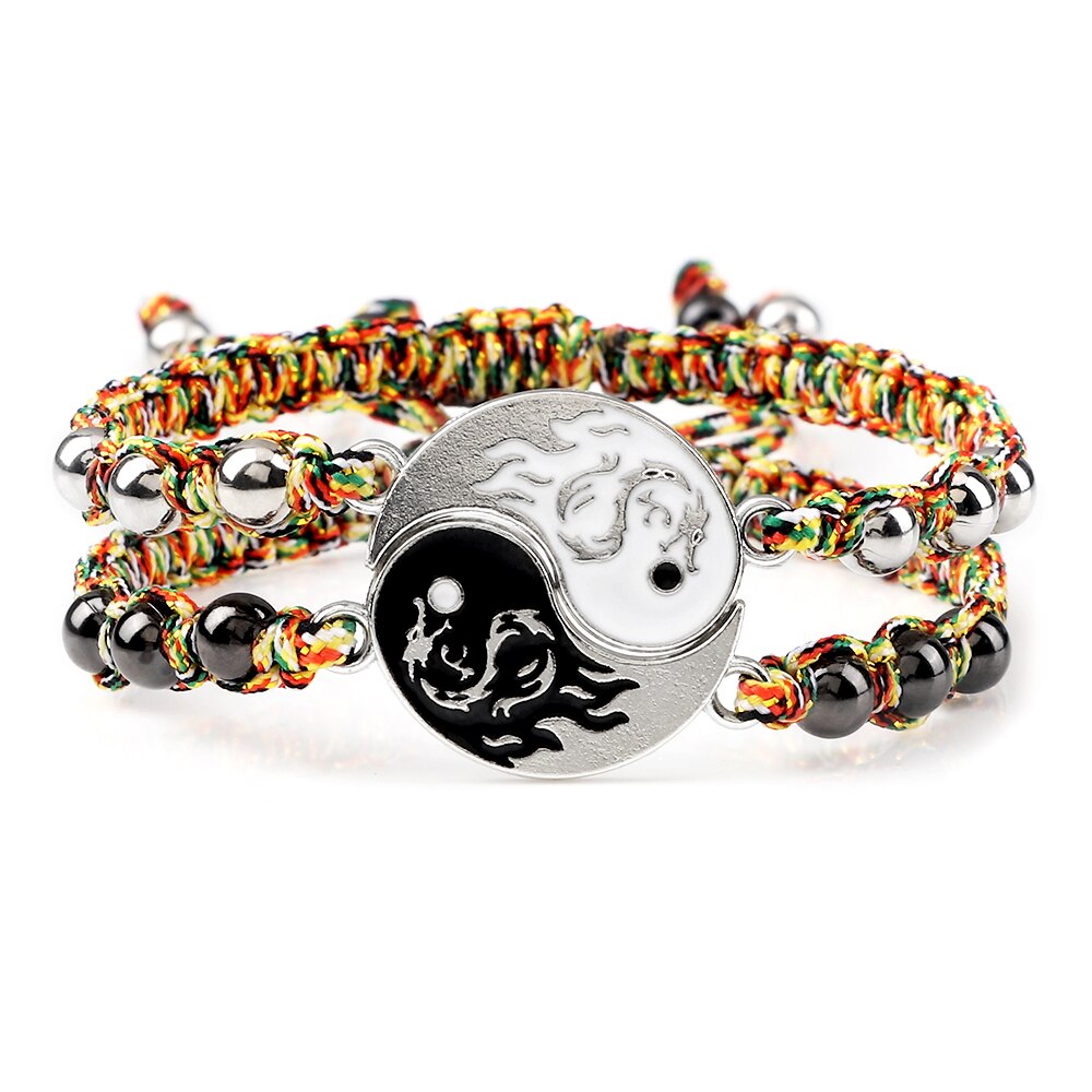 Yin Yang Dragon Couples Bracelets