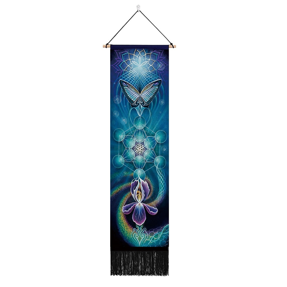 Seven Chakra Tapestry Vertical Wall Hanging