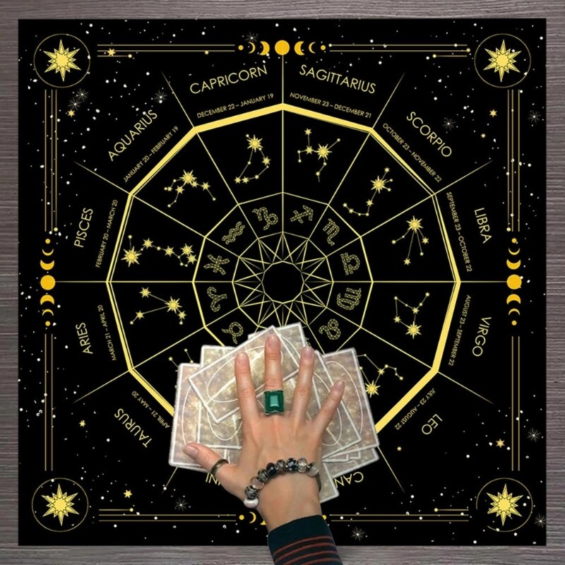 Celestial Flannel Tarot Altar Cloth