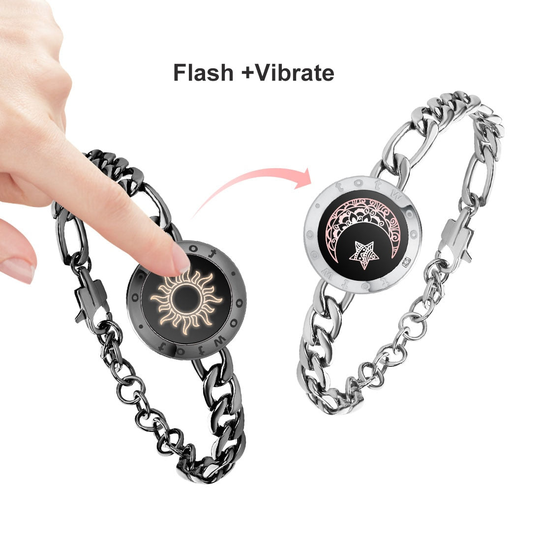 Long Distance Light up Touch Bracelets for Couples