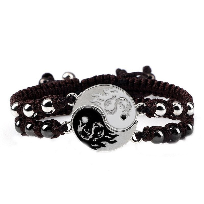 2 Piece Dragon Tai Chi Braided Bracelets