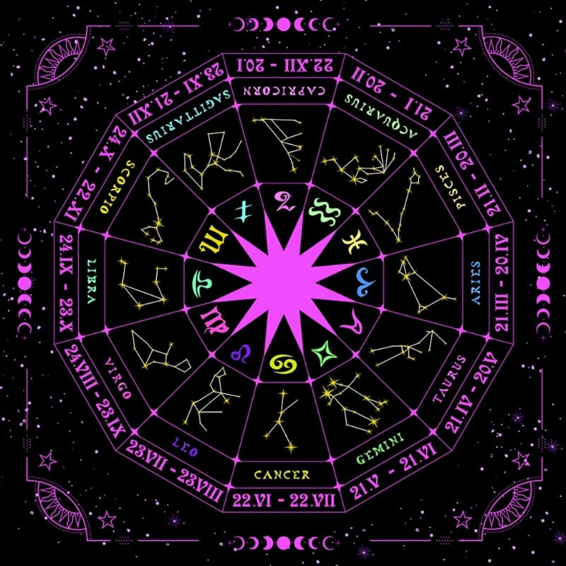 Celestial Flannel Tarot Altar Cloth